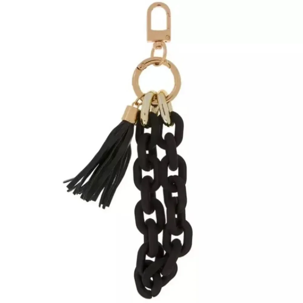 New Black Chain & Tassel Keychain